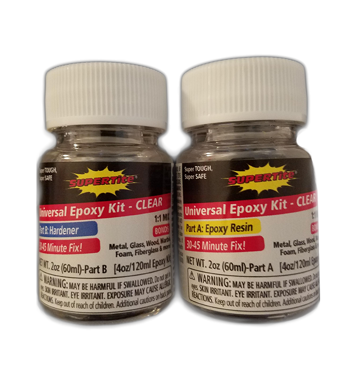 1136 Ref-1136 Supertite Universal Epoxy KIT 4oz - Clear 30min Cure 2 PCS (Part A & Part B)