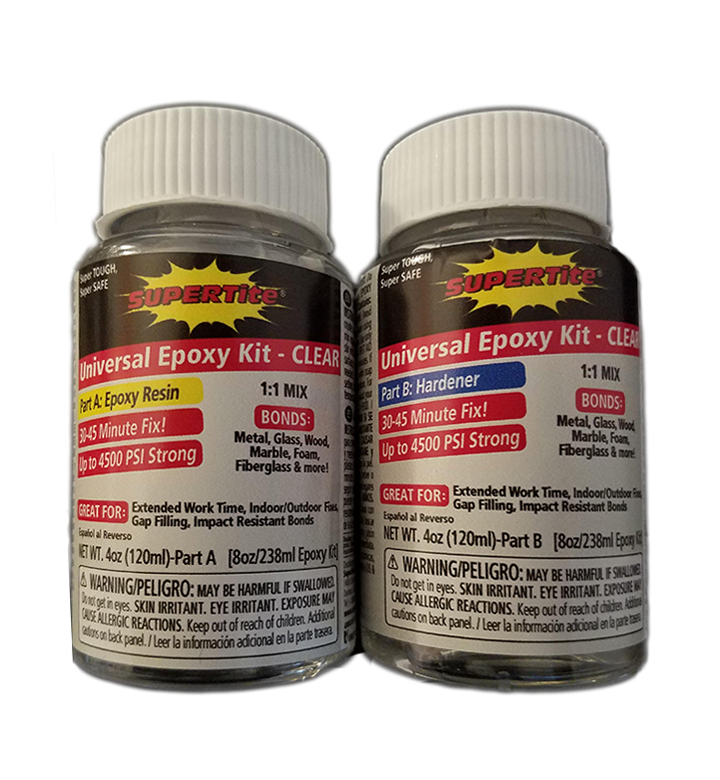 1137 Ref-1137 Supertite Universal Epoxy KIT 8oz- clear 30min Cure 2 PCS (Part A & Part B)